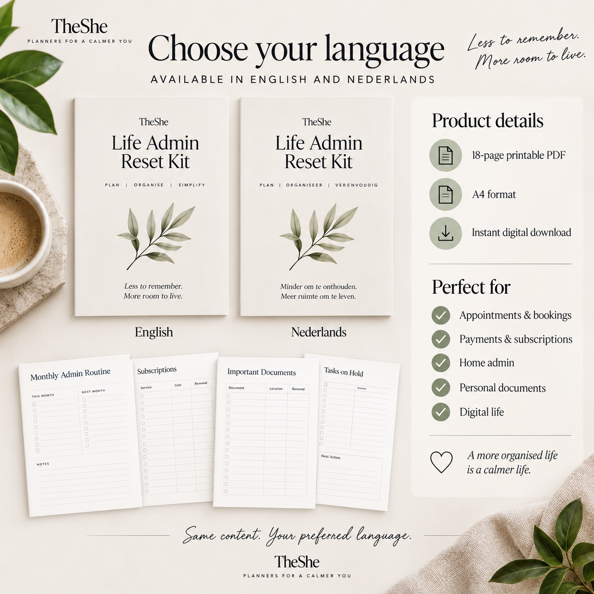 TheShe Life Admin Reset Kit