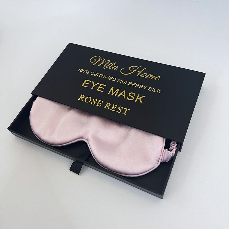 Mila Home Mulberry Silk Slaapmasker – Rose Rest