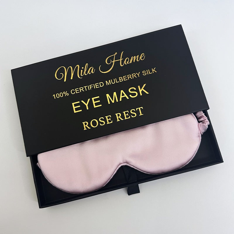 Mila Home Mulberry Silk Slaapmasker – Rose Rest