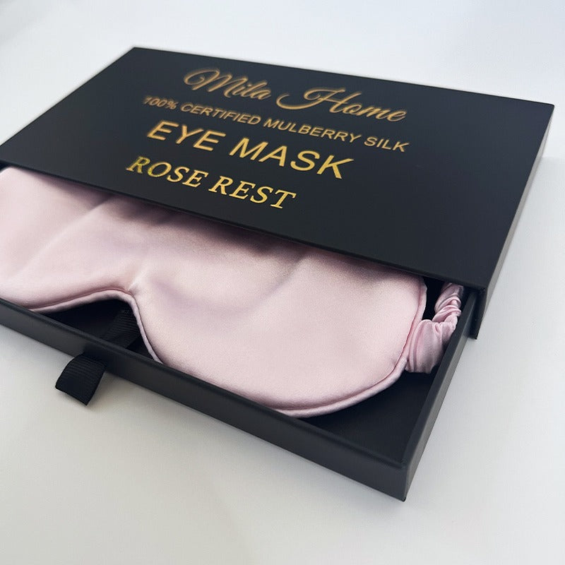 Mila Home Mulberry Silk Slaapmasker – Rose Rest