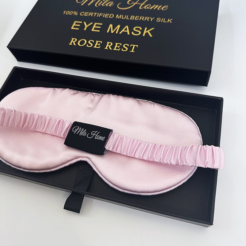 Mila Home Mulberry Silk Slaapmasker – Rose Rest