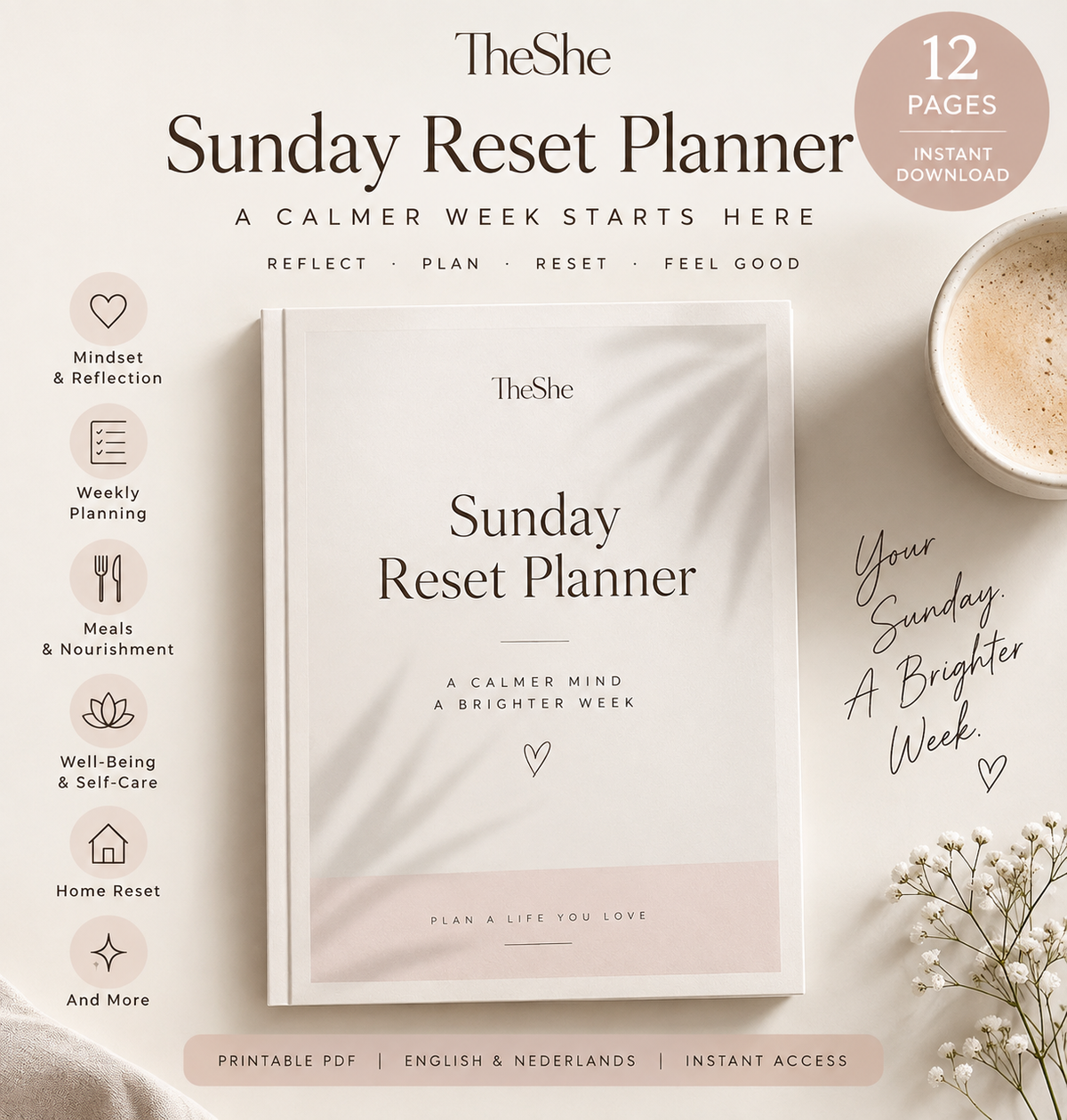 TheShe Sunday Reset Planner