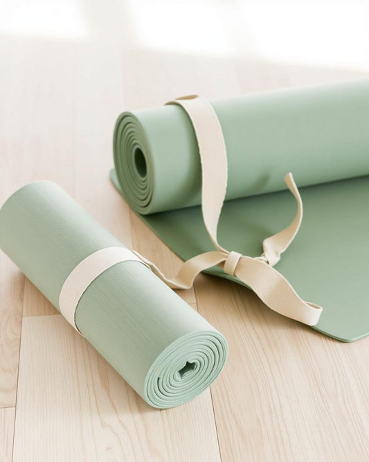 Sagegroene luxe yoga mat